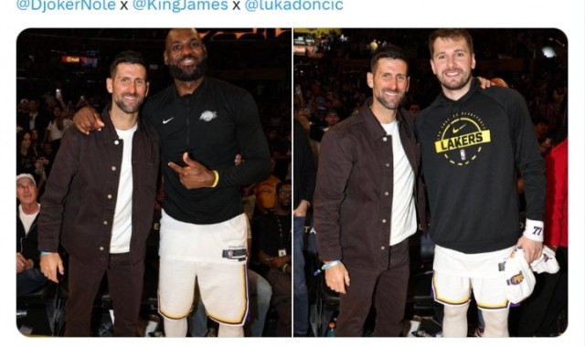 赏金女王模拟器-NBA官方晒德约科维奇与詹姆斯&amp;东契奇合影：伟大！